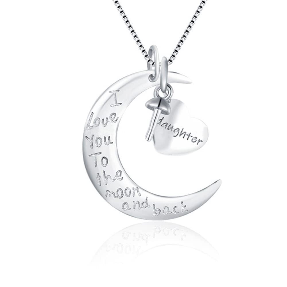 4526 Heart Moon Bail Pendants for Pearl Jewelry Making Sterling Silver